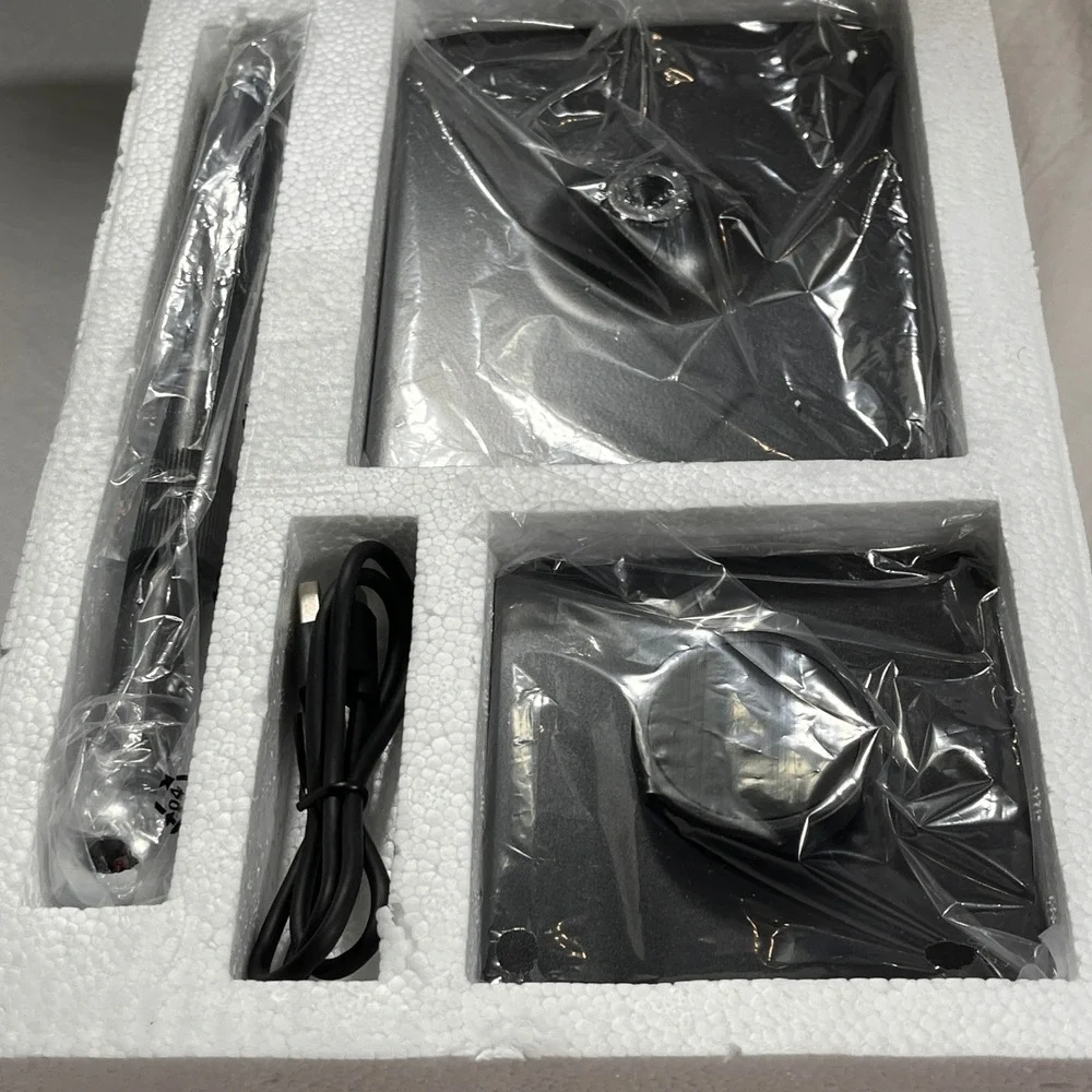 Glo Tech Rectangle LED Mirror Black Dimmable 10x Magnifying 3 Light Seting NEW